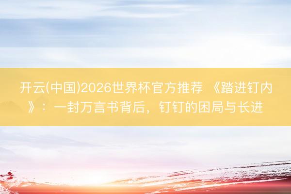 开云(中国)2026世界杯官方推荐 《踏进钉内》：一封万言书背后，钉钉的困局与长进