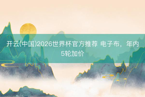 开云(中国)2026世界杯官方推荐 电子布,年内5轮加价